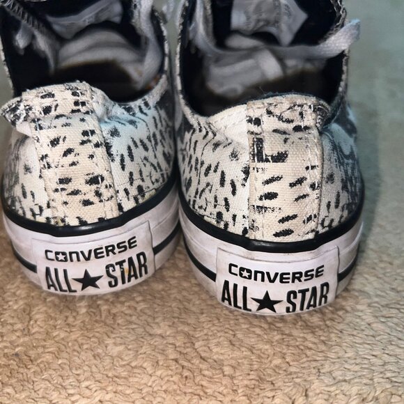 Converse Chuck Taylor Women Sz 5 Black White Cheetah Animal All Star‎ S03 - Picture 4 of 8